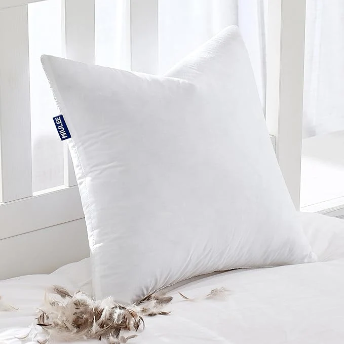 User-Friendly MIULEE Feather Pillow Insert 24x24 Decorative Down Throw Pillow Insert Fluffy Efficient