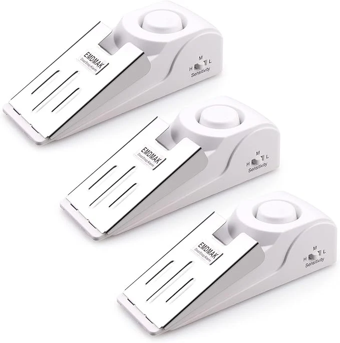 Optimized EMDMAK Door Stop Alarm with 120DB Siren Door Stop Breathable
