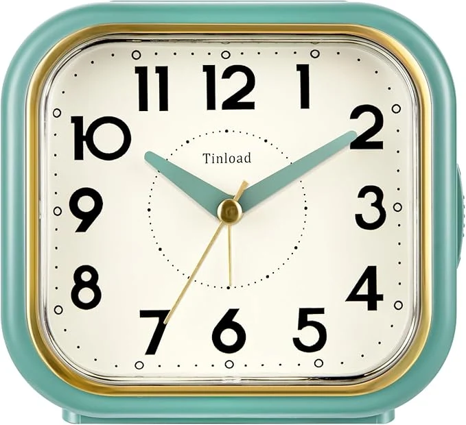 Fast Tinload 4.3 Vintage Retro Analog Alarm Clock Super Silent Non Ticking Clock Professional