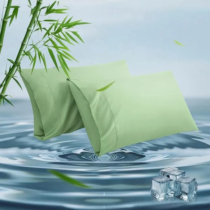 Green Queen Pillowcases Cooling Viscose from Bamboo Pillow Covers Stylish