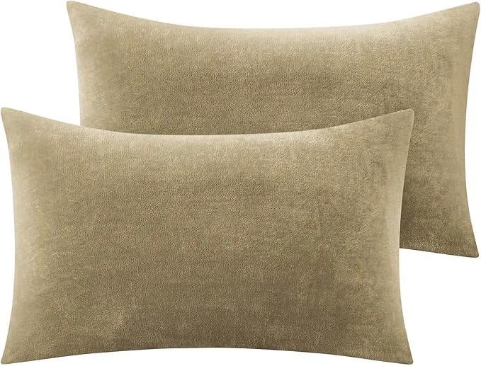 Practical BEDELITE Flannel King Size Pillow Cases Set of 2 Super Soft Fleece Pillowcases Reliable