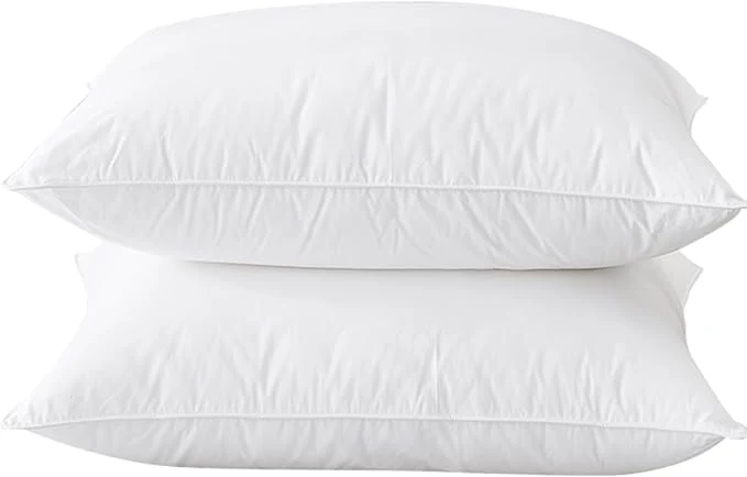 Modern BHZ Goose Down Feather Pillows Queen Size Set of 2 Hotel Collection Bed Pillows Specialty