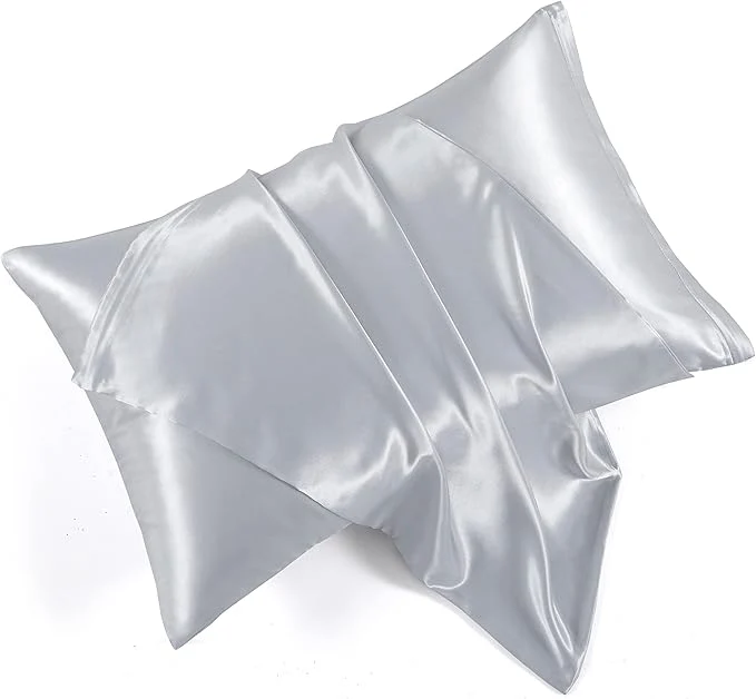 Specialty Satin Pillowcases with Zipper （20x36） King Size Pillowcases Set of 2 Light Environmentally Friendly