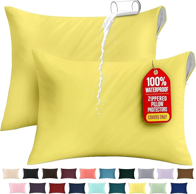 Natural Utopia Bedding Premium Waterproof Pillow Protectors High-Quality