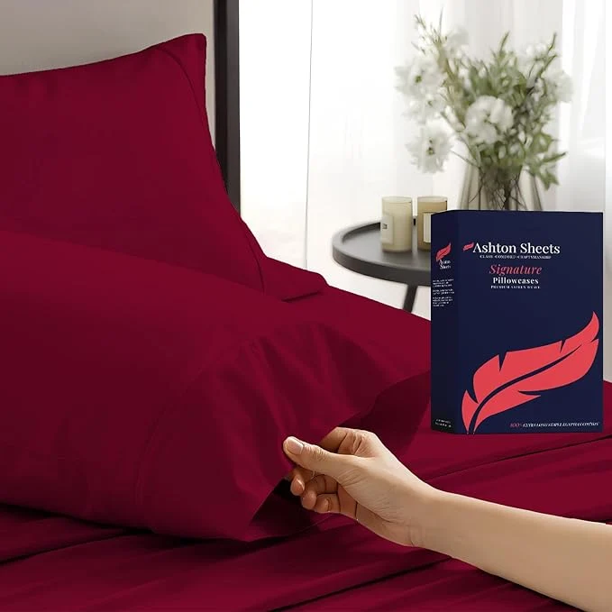 High-Grade Egyptian Cotton Pillow Cases King Size Set of 2 Relaxed