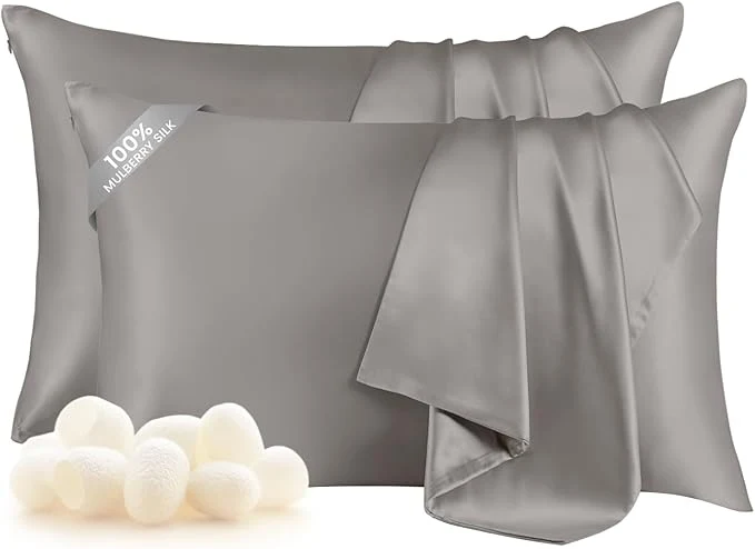Consistent THXSILK Set of 2 Natural Mulberry Silk Pillowcase Reusable