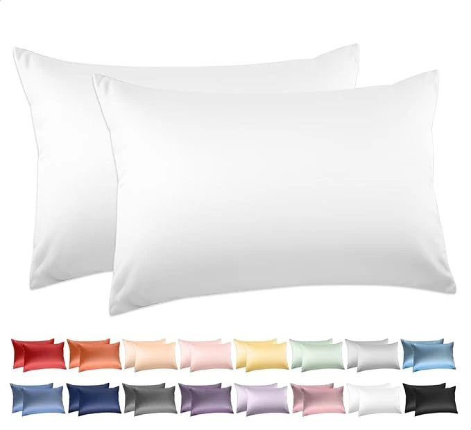 Solid Deep Dream Cotton Pillow Cases Queen Size Set of 2 600 Thread Count Safe