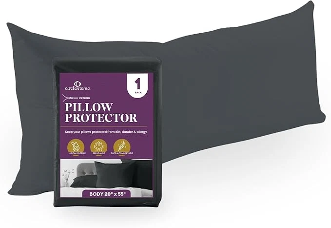 Prestigious CirclesHome Pillow Protectors Single Pack Body Zippered User-Friendly