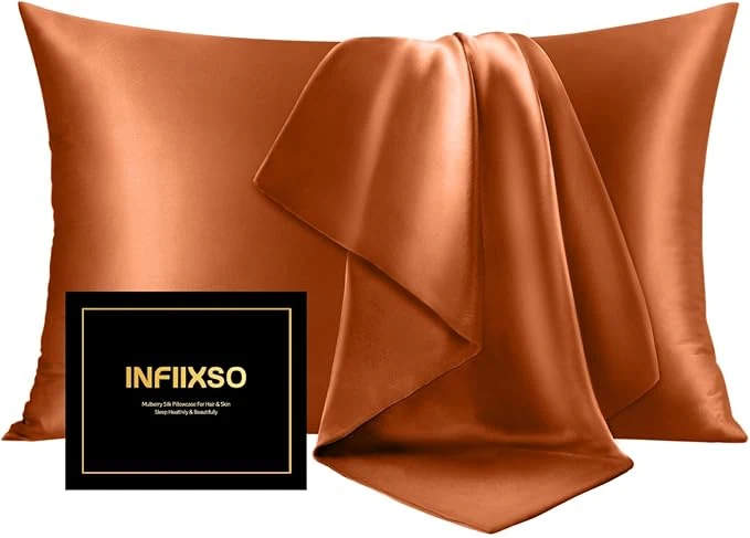 Fine Crafted INFIIXSO Mulberry Silk Pillow Case King Size Silk Pillowcase Flexible