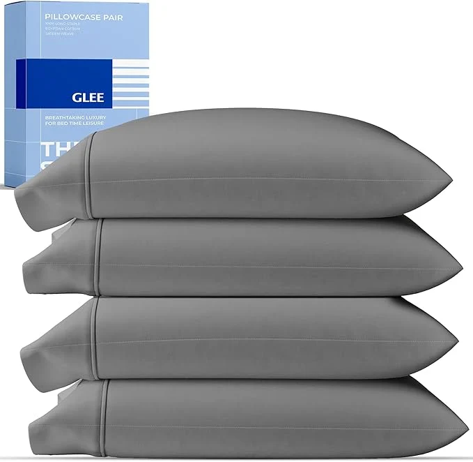 Soft Thread Spread Cotton King Size Pillow Cases Set of 4 Superior