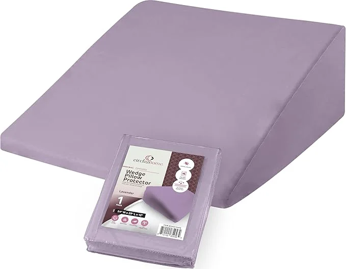 Reusable CirclesHome Wedge Pillow Cover Cotton Zippered Wedge Pillow Case Protector Recyclable