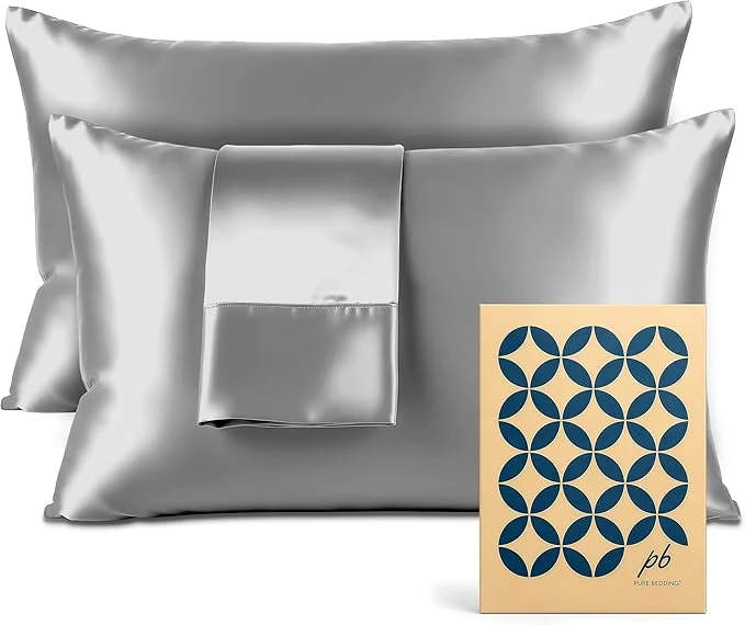 Smooth Pure Bedding Satin Pillowcase 2 Pack Flexible