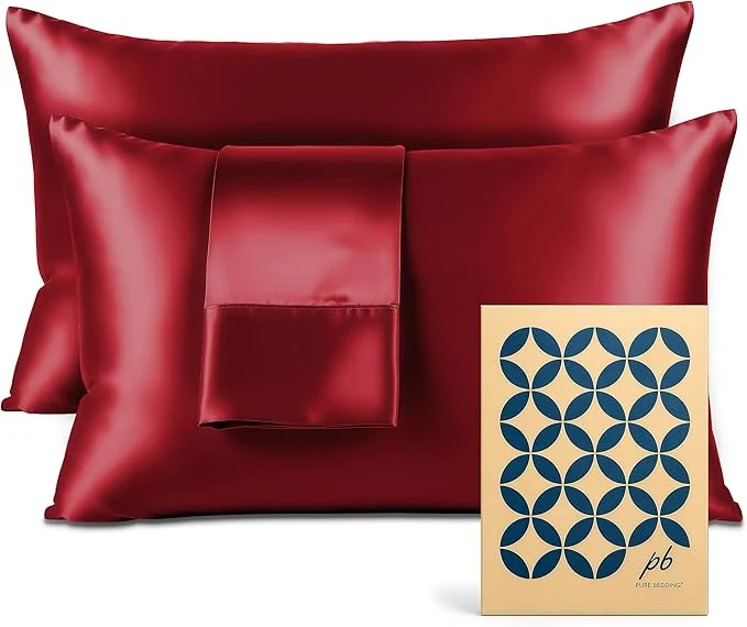 Environmentally Friendly Pure Bedding Satin Pillowcase 2 Pack World-Class