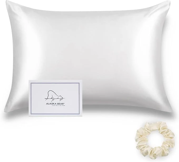 Original ALASKA BEAR Silk Pillowcase Envelope Closure 22 Momme 100 Percent Long Overlap Original Design