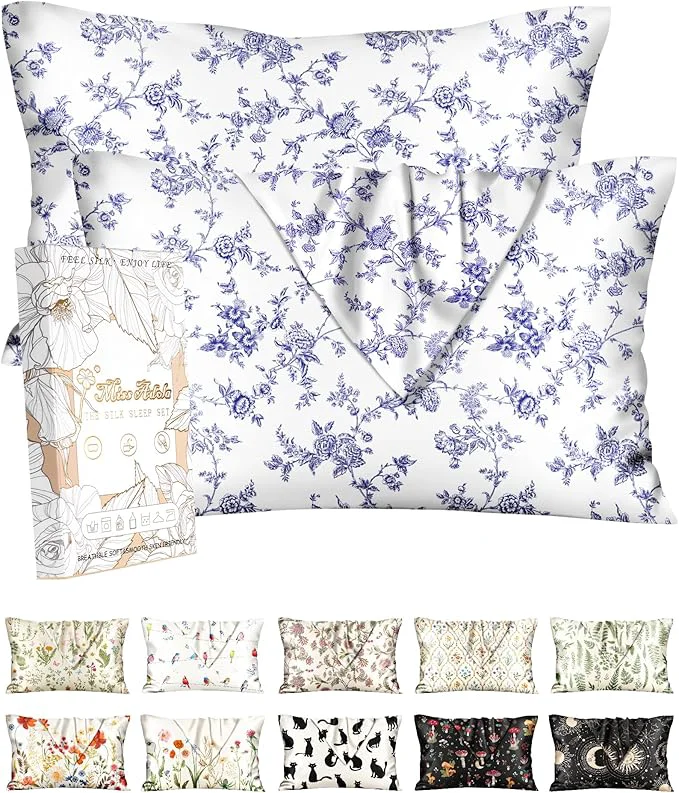 Reusable Miss Adola 2 Pack Silk Pillowcase Smooth
