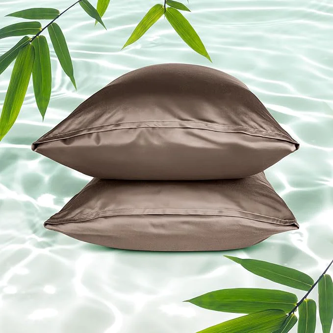 Responsible Bare Home Rayon Made from Bamboo Luxury Standard Size Set of 2 Cooling High-Performance