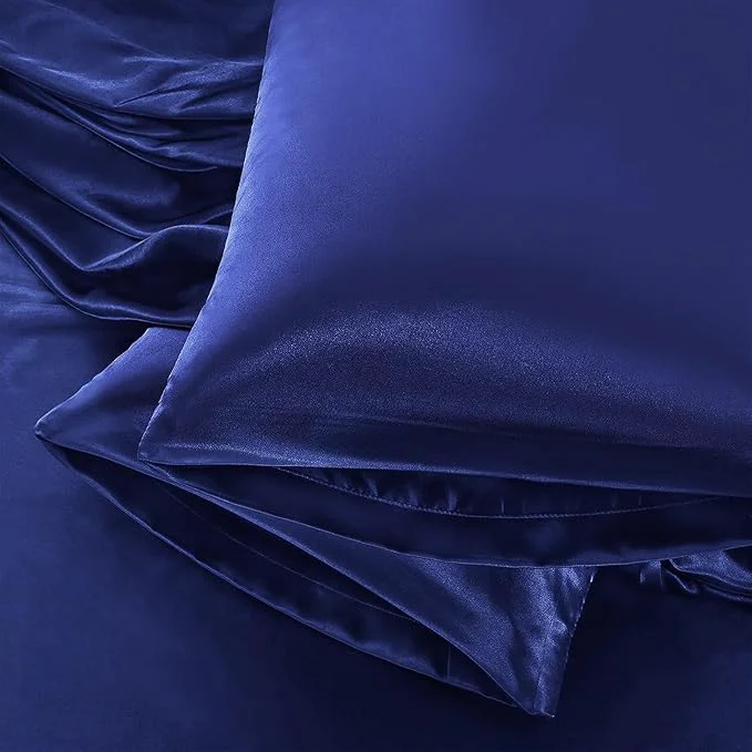 Trendy Aormenzy Satin Pillow Cases for Women Queen Size Set of 2 Fade Resistant Fine
