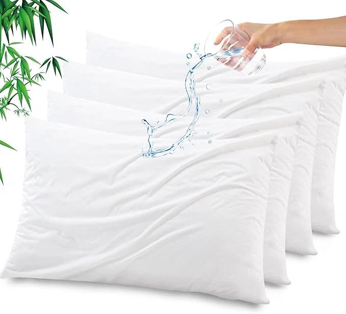 Proven Gogreen Bamboo Rayon Waterproof Pillow Protector Breathable Pillow Cover Solid