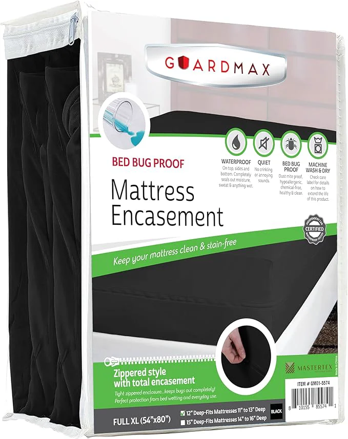World-Class Guardmax Jersey Knitted Full XL Zippered Mattress Encasement Recyclable