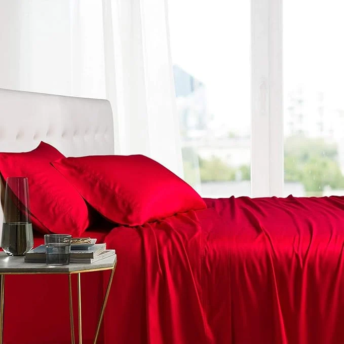 Excellent Royal Hotel Bedding Natural Viscose Made from Bamboo Sheets Soft Cooling Consistent