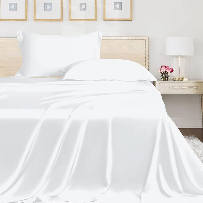 Smart LINENWALAS Flat Sheet Only Rayon Derived from Bamboo Top Sheet Hotel Luxury Genuine