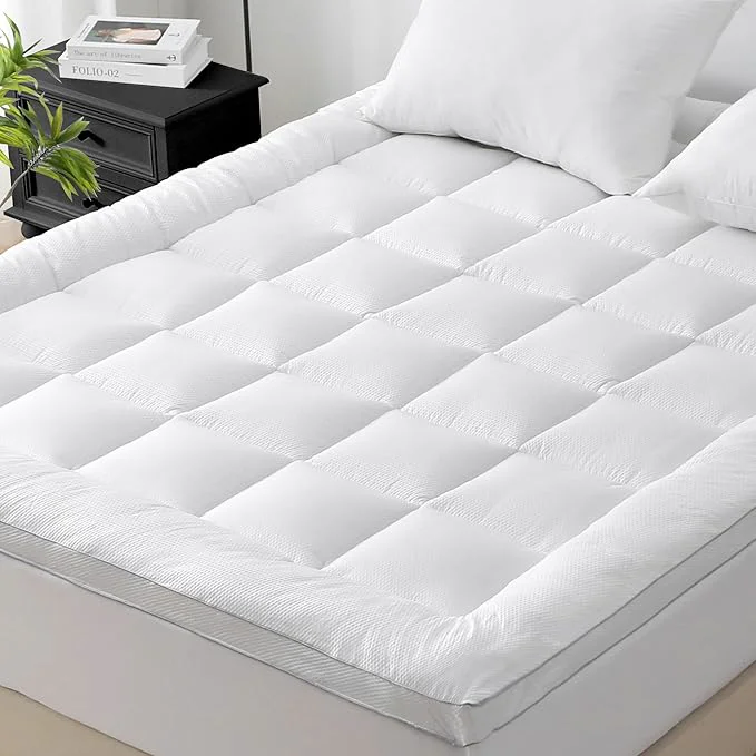 Organic UNILIBRA King Size Mattress Pad Pillow Top Mattress Cover Padded Sustainable