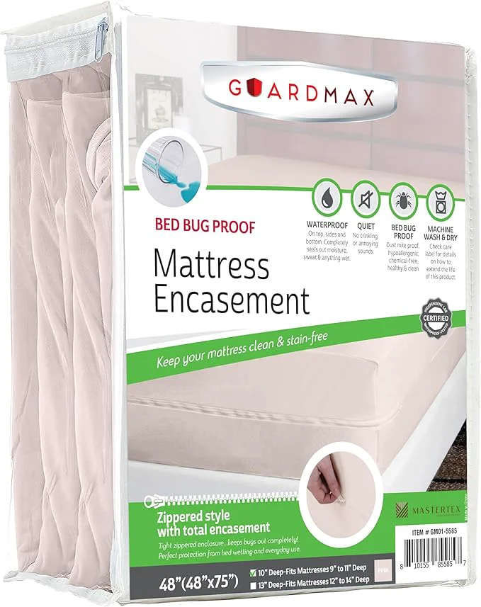 Durable Guardmax Jersey Knitted RV Size Zippered Mattress Encasement Sustainable