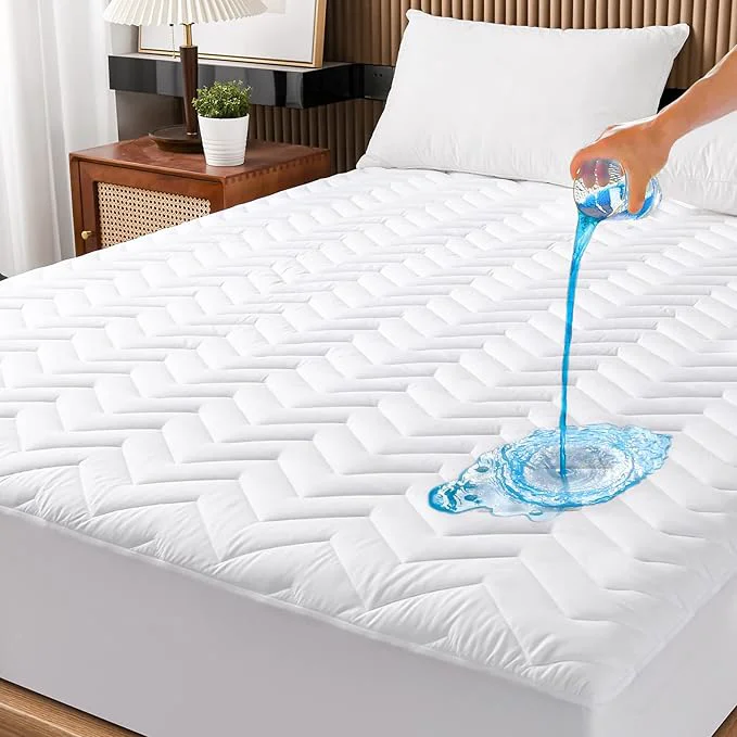 Smart King Size Waterproof Mattress Protector Quilted Breathable Ultra-Soft Filling User-Friendly