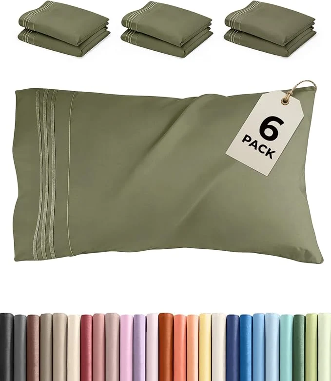 Quality Standard Pillow Cases Set of 6 Practical
