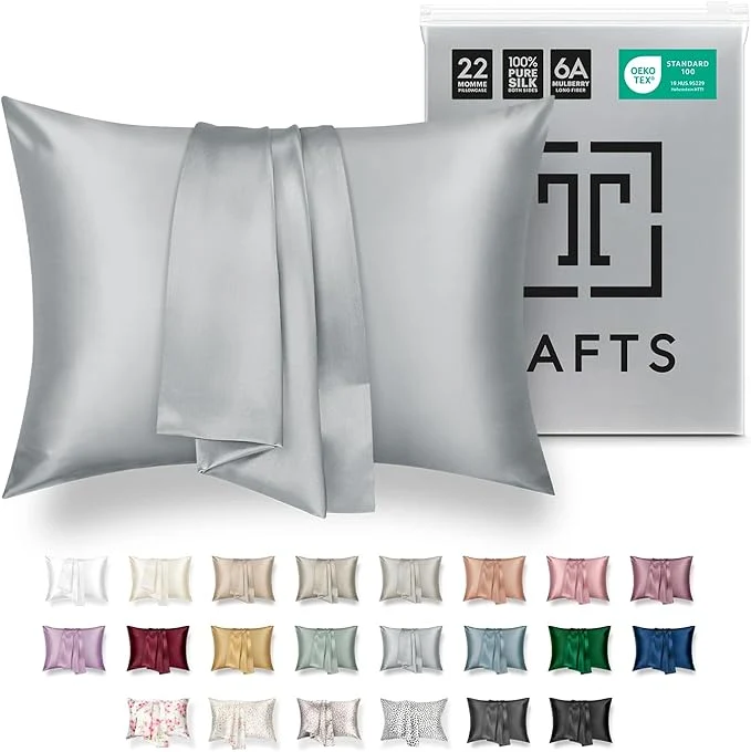 Professional Tafts Pillow Cases - 22mm Pure Mulberry 6A Silk Pillowcase Healthy