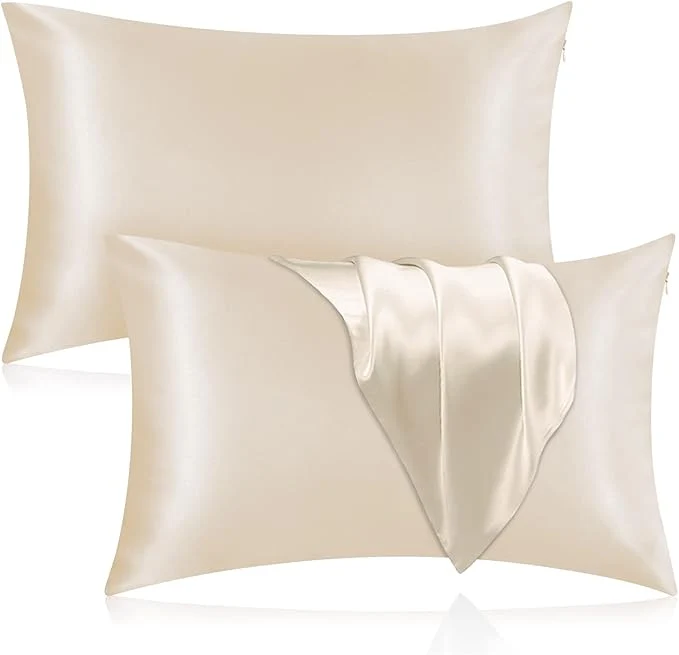 Premium Material Silk Pillowcase for Hair and Skin 2 Pack Mulberry Silk Pillowcase 25 Momme Crafted