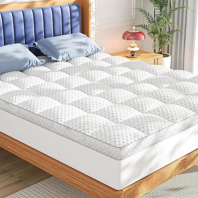 User-Friendly BEDELITE King Mattress Topper 3 Inch Thick Mattress Pad Plush Pillow Top Bed Selected