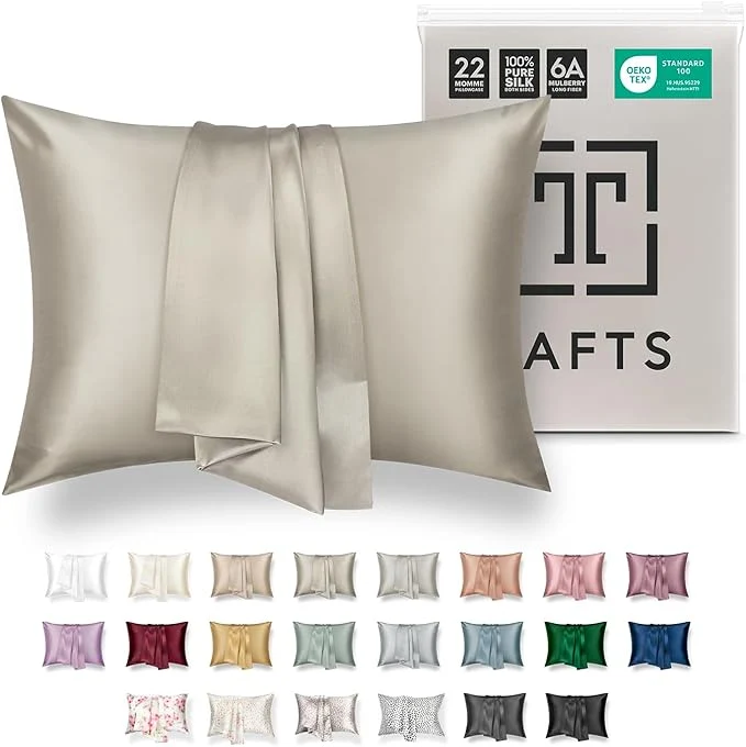 Crafted TAFTS 22mm Pure Mulberry 6A Silk Pillowcase Recyclable