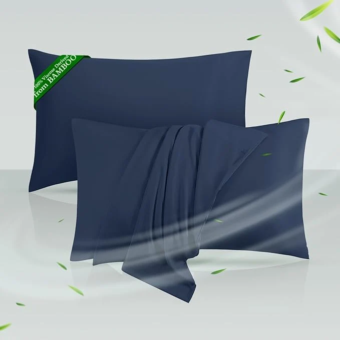 Functional Cooling Pillowcases Standard Size Set of 2 Viscose Derived from Bamboo Professional