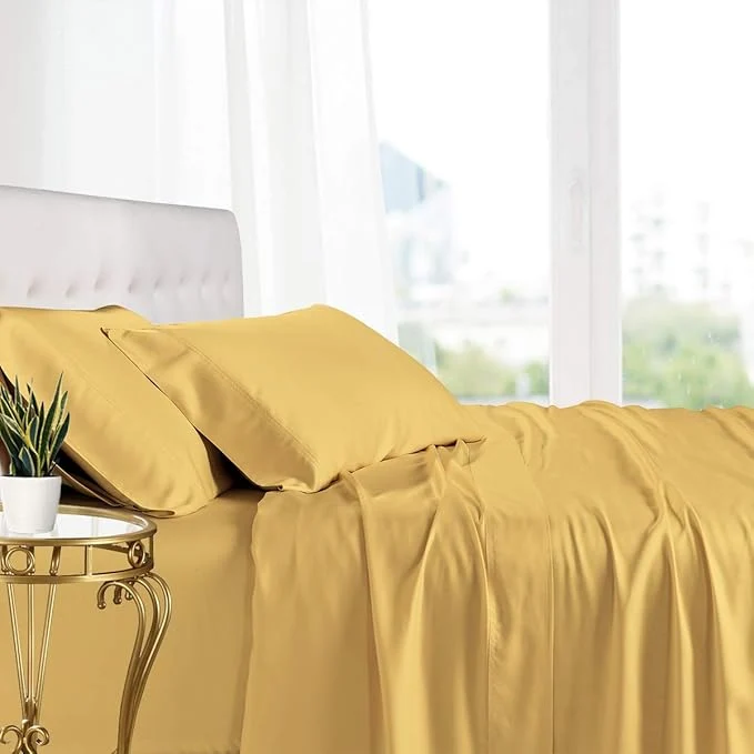 Elite Royal Hotel Bedding Viscose Made from Bamboo Pillowcases Soft Cooling Minimalist