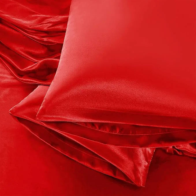 Clean Aormenzy Satin Pillow Cases for Women Standard Size Set of 2 Fade Resistant Top-Quality