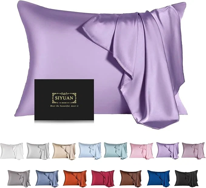 World-Class Mulberry Silk Pillowcase for Hair and Skin Queen Size Cooling Silk Pillow Case Solid