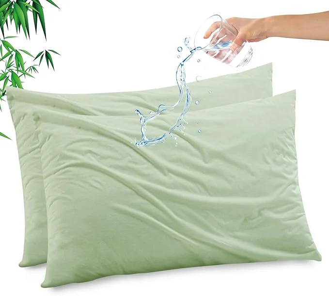 Official Gogreen Bamboo Rayon Waterproof Pillow Protector Breathable Pillow Cover Responsible
