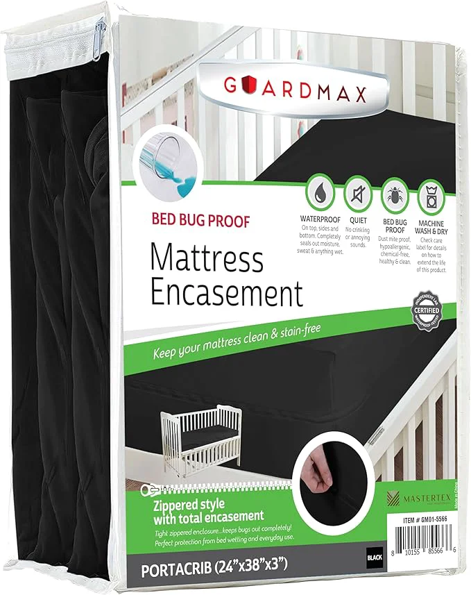 Long-Lasting Guardmax Jersey Knitted Mini Crib Size Zippered Mattress Encasement High-End