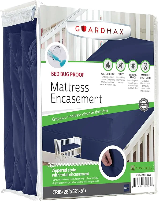 Luxury Guardmax Jersey Knitted Crib Size Zippered Mattress Encasement Original Design