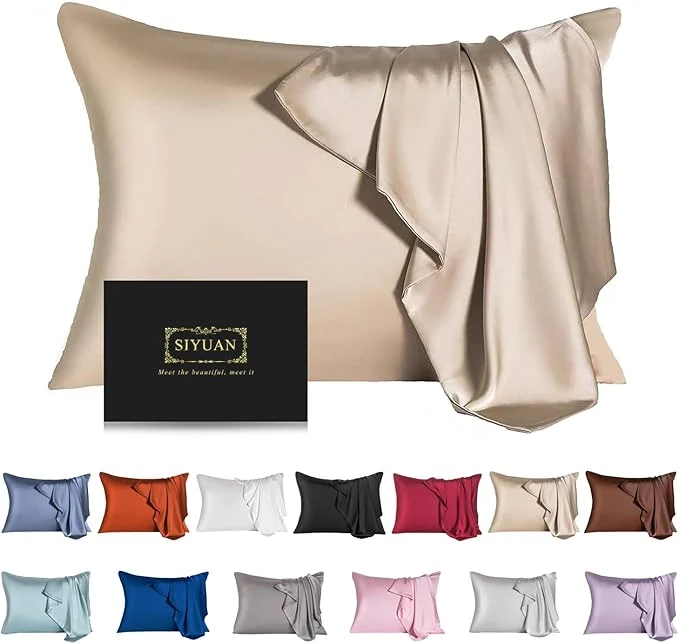 Advanced Mulberry Silk Pillowcase for Hair and Skin Standard Size Cooling Silk Pillow Elegant