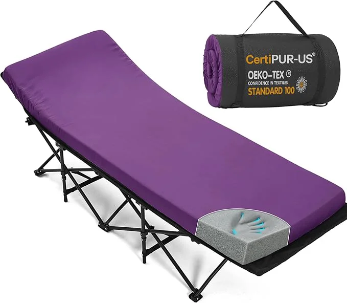 Selected CYMULA Camping Cot Mattress 2in Memory Foam Sleeping Pad Soft Warm Non-Slip Original Design