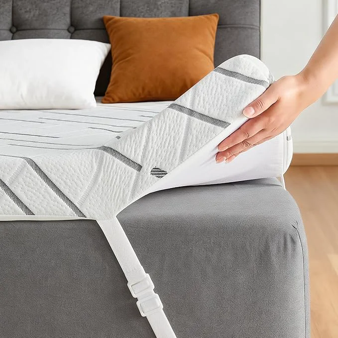 Durable 3 Inch Gel Memory Foam Mattress Topper Full Size Natural