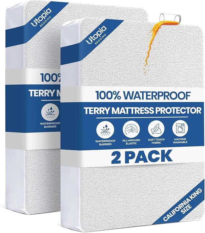 Unique Utopia Bedding Waterproof Mattress Protector California King Size 2 Pack Exclusive