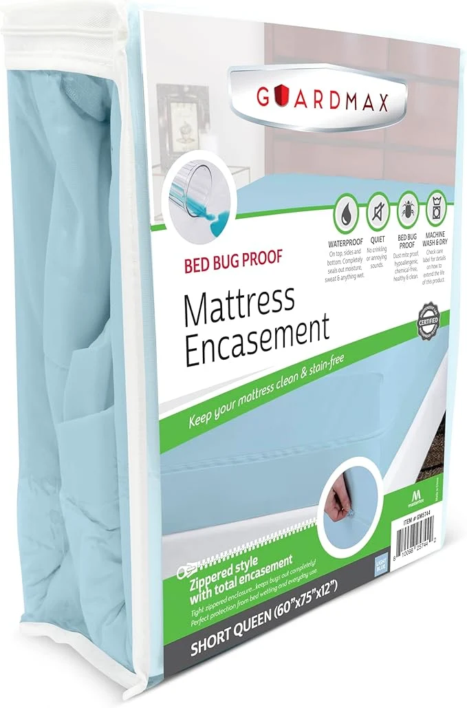 Eco-Friendly Guardmax Jersey Knitted Short Queen Zippered Mattress Encasement Trendy