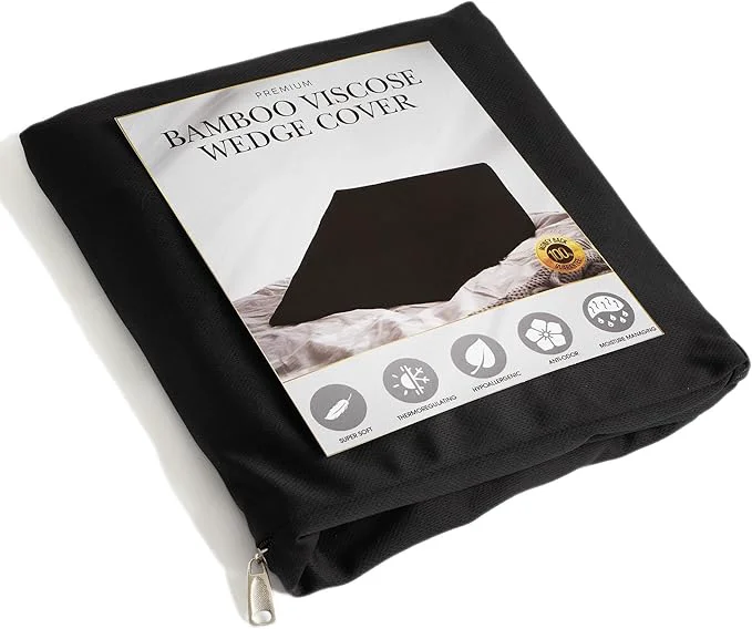 World-Class Bamboo Viscose Top Layer Wedge Pillow Case Cover 24 L x 24 W x 7.5 H Fashionable