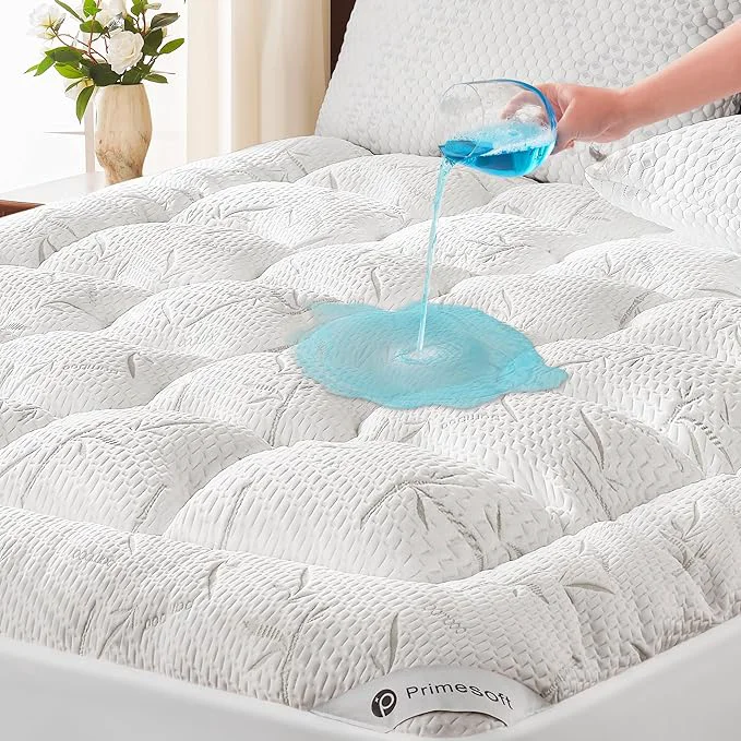 Environmentally Friendly PRIMESOFT Waterproof Queen Size Mattress Topper Thick Pillow Top Mattress Long-Lasting