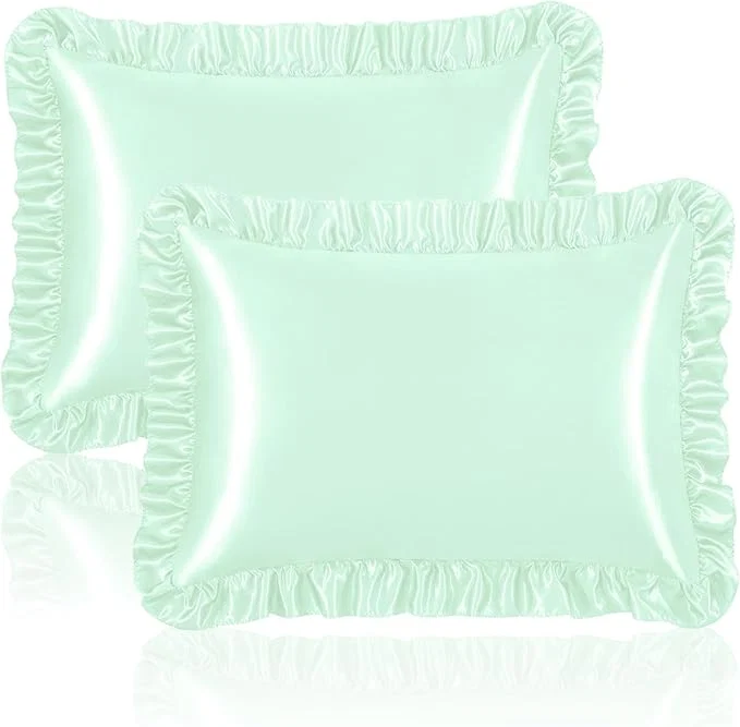Pure Homiest Ruffle Satin Pillowcase Smooth