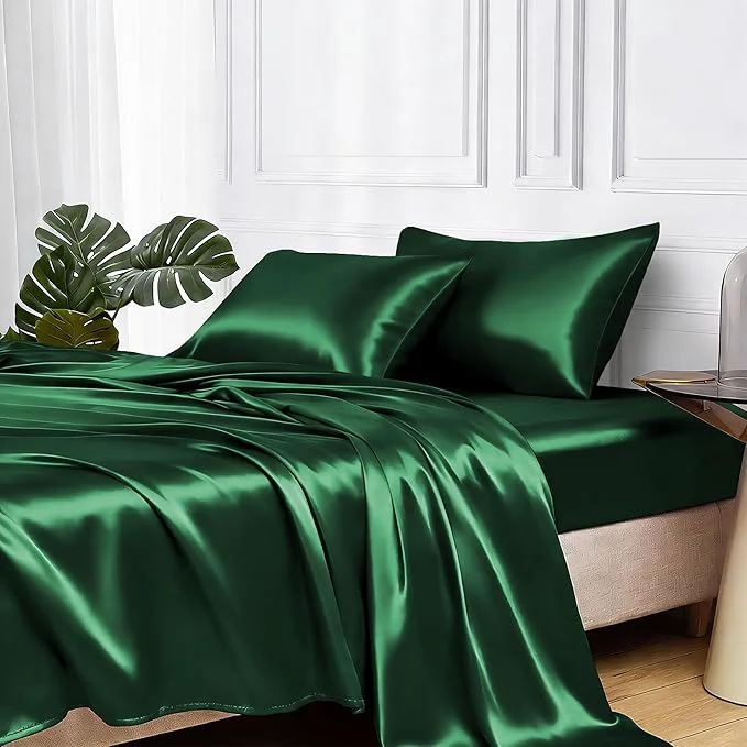 Premium MR HM Satin Bed Sheets Twin Size Sheets Set Quality