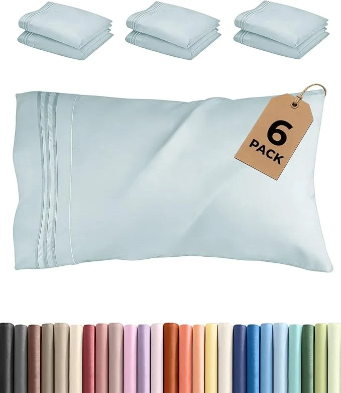 Classic Standard Pillow Cases Set of 6 Responsible